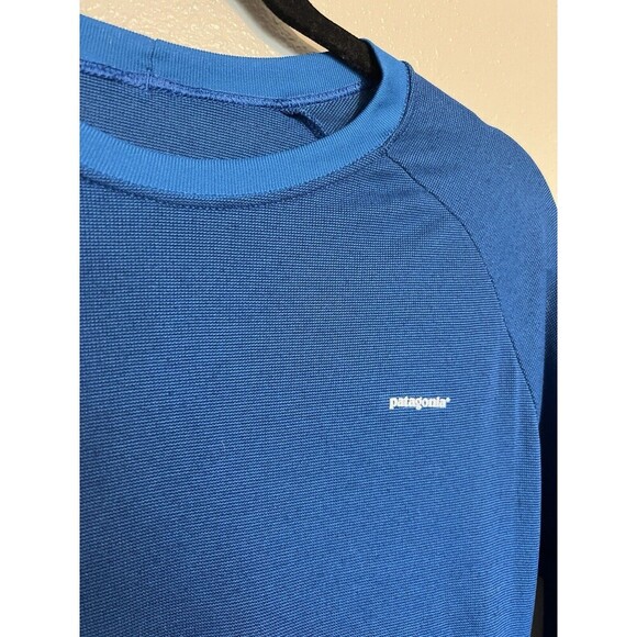 Patagonia Mens Blue Capilene Long Sleeve Baselayer Shirt Size Small - Picture 2 of 4